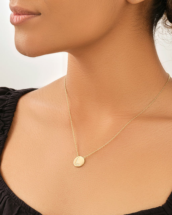 Round Initial Necklace