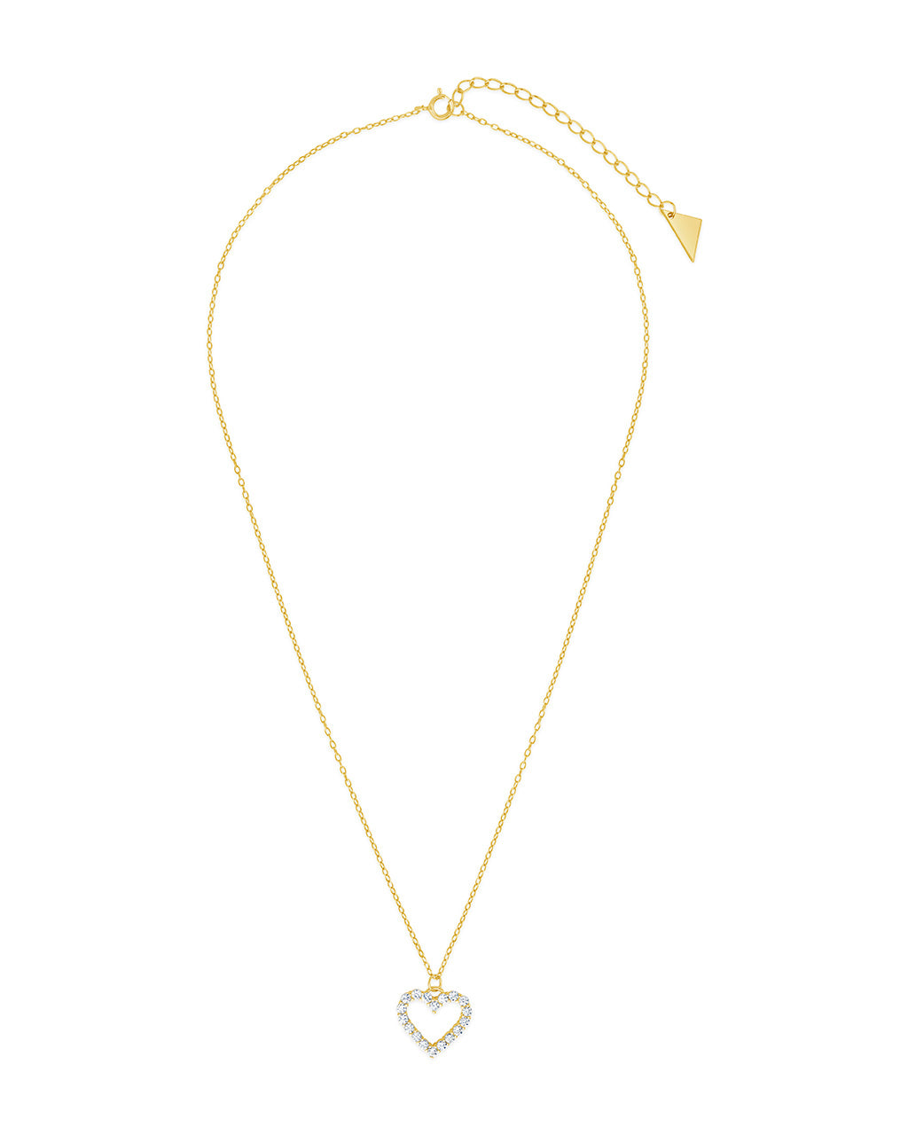 Outline Heart Pendant Necklace