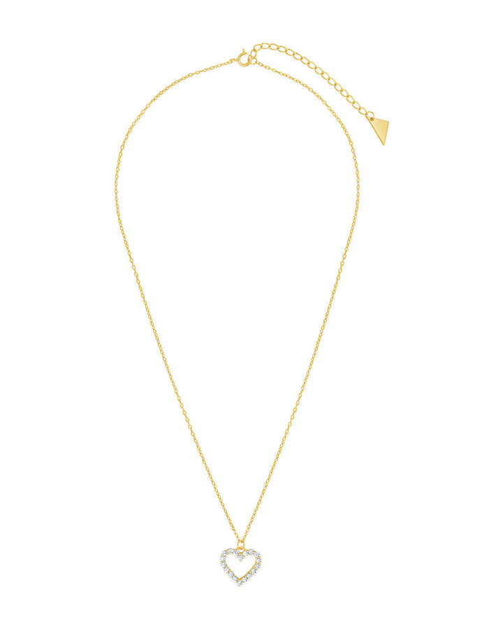 Outline Heart Pendant Necklace