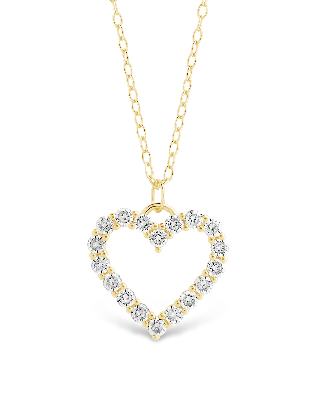 Outline Heart Pendant Necklace