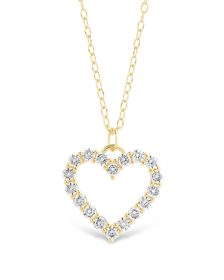 Outline Heart Pendant Necklace