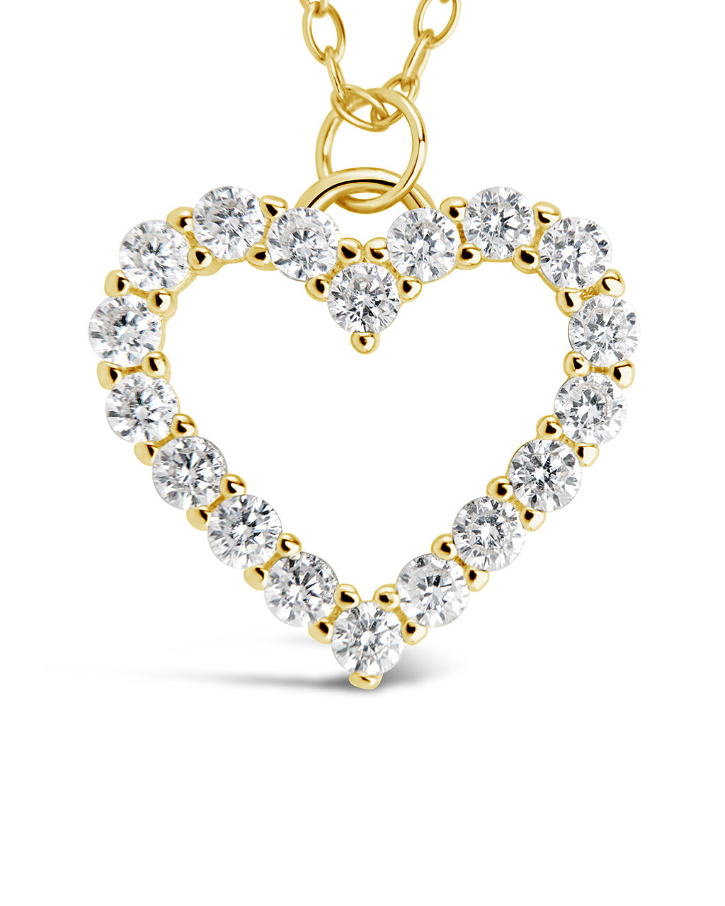Outline Heart Pendant Necklace