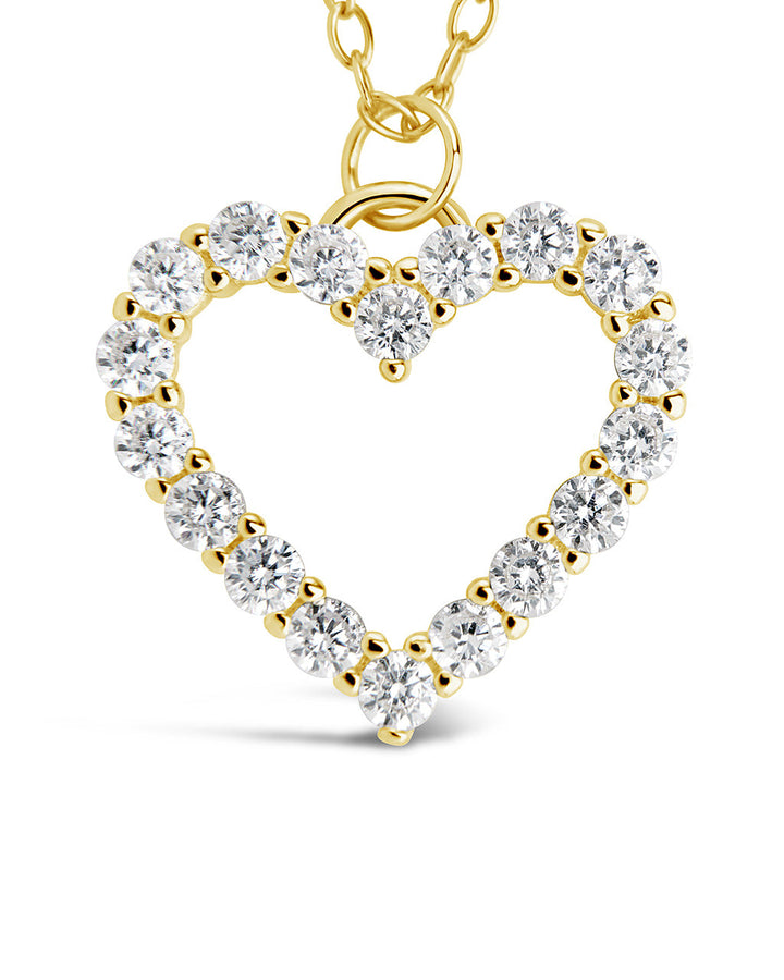 Outline Heart Pendant Necklace