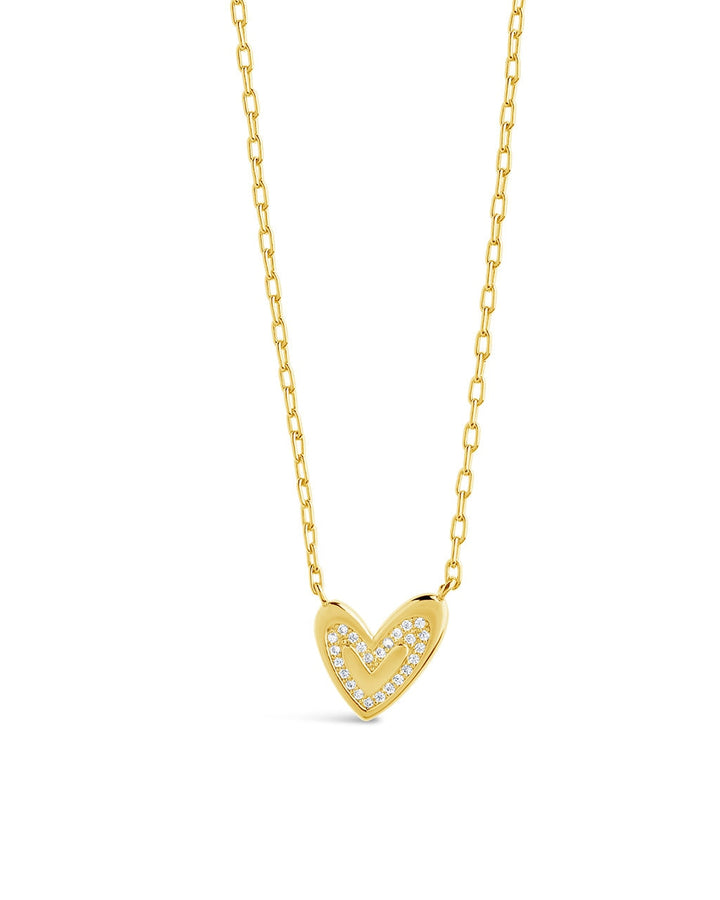 Sterling Silver Mabel CZ Heart Pendant Necklace by Sterling Forever