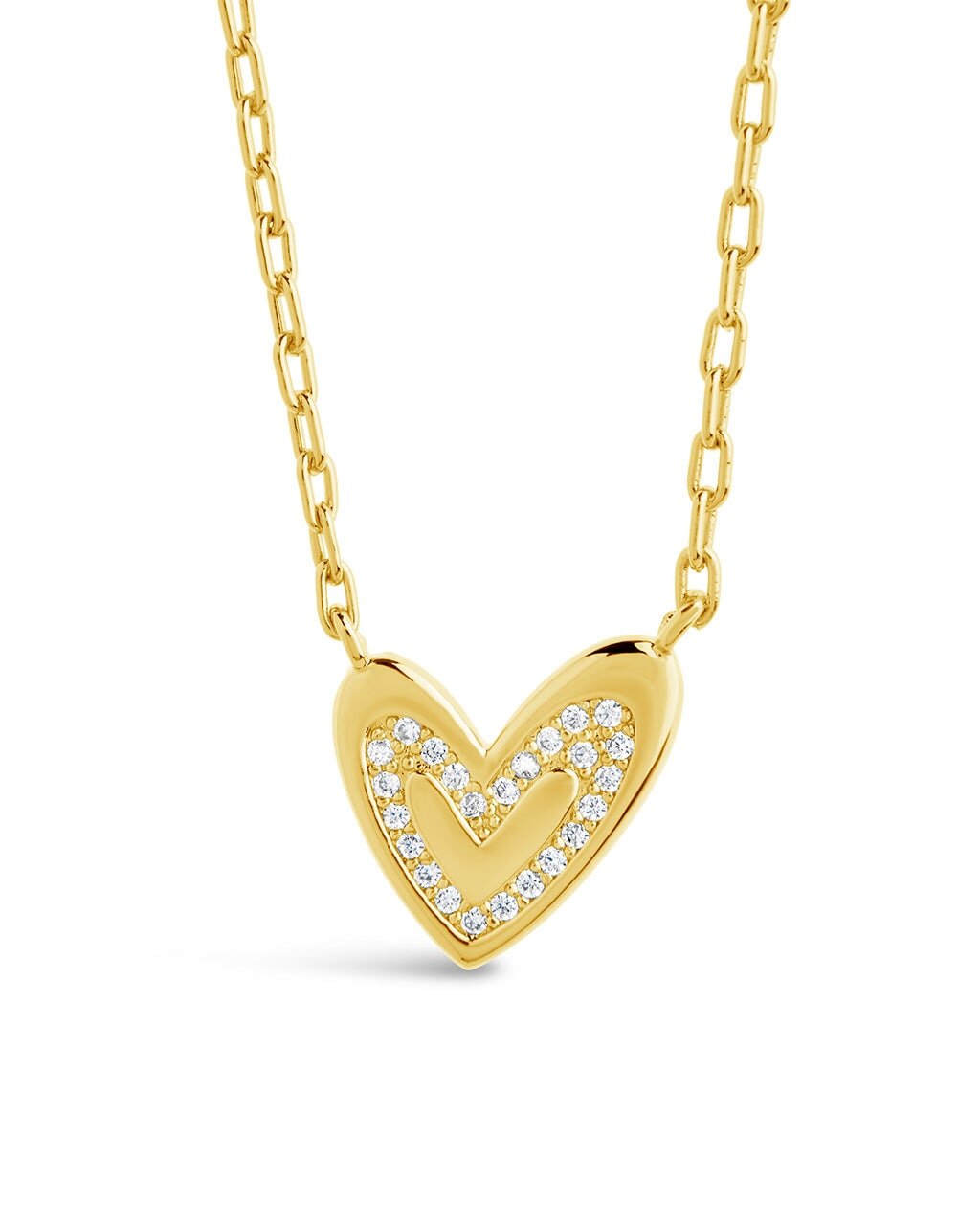 Mabel CZ Heart Pendant Necklace