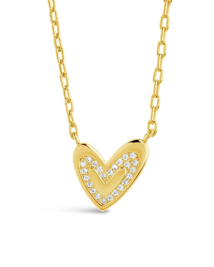 Mabel CZ Heart Pendant Necklace