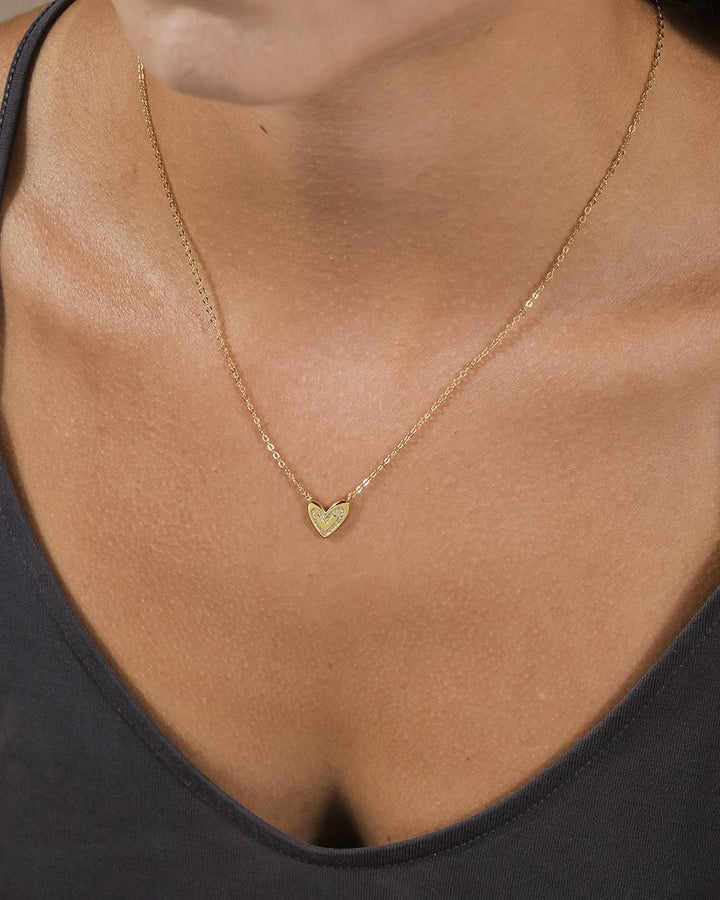 Mabel CZ Heart Pendant Necklace