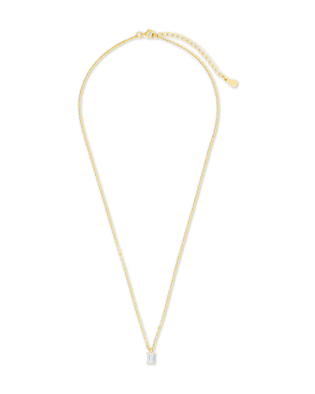 Emerald Prong Set Pendant