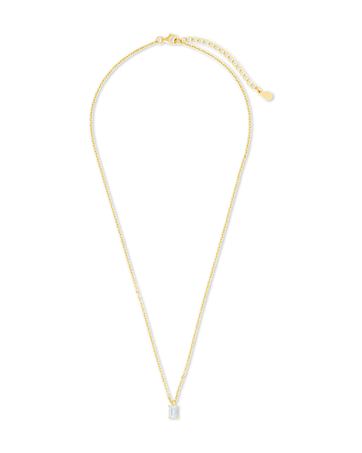 Emerald Prong Set Pendant