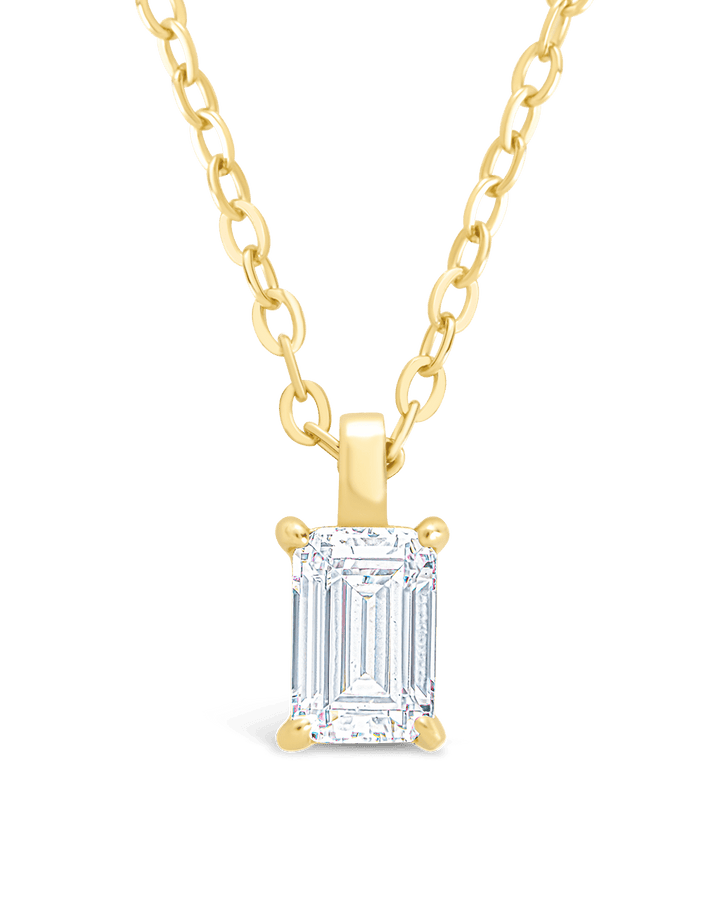 Emerald Prong Set Pendant