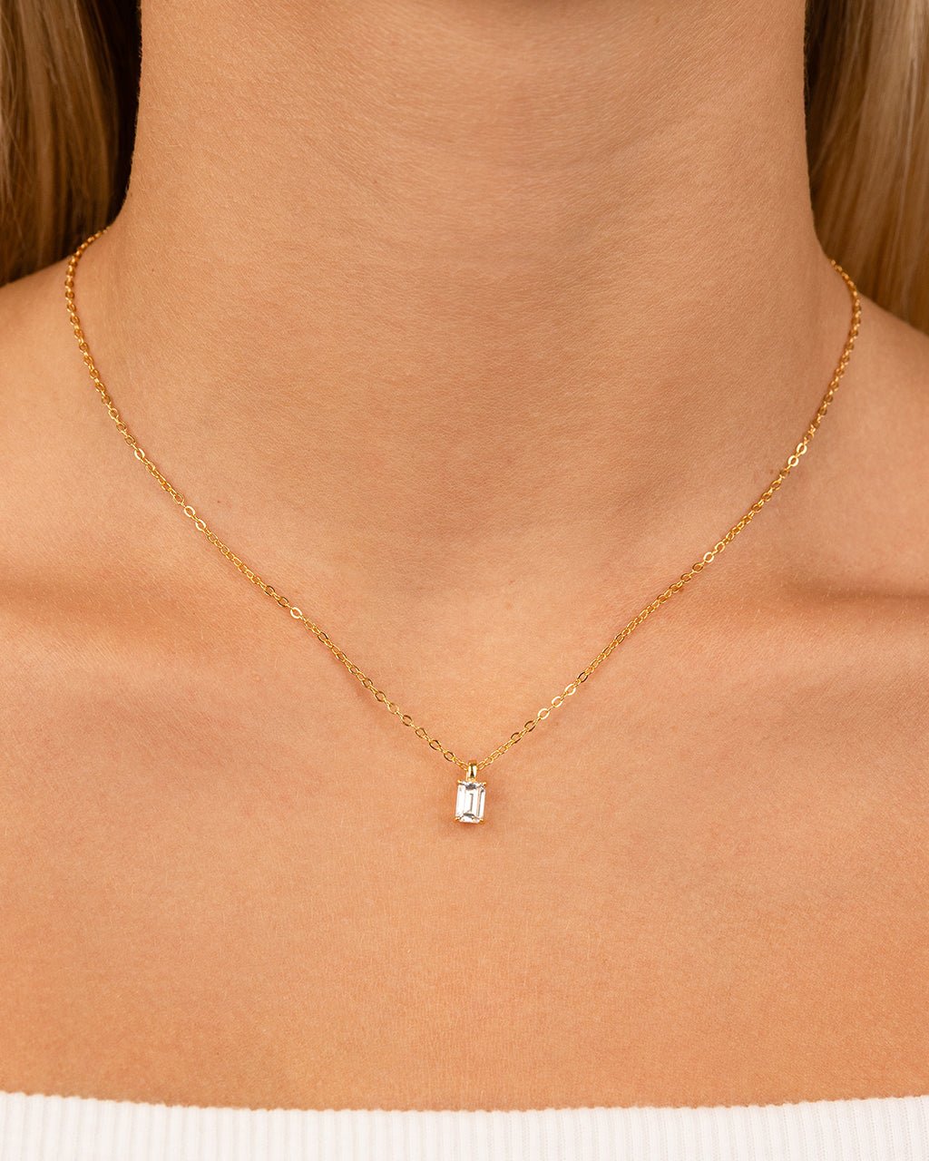 Emerald Prong Set Pendant
