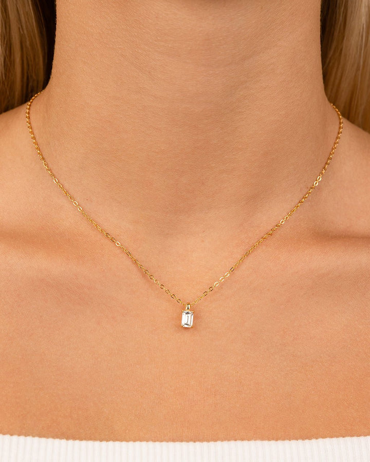 Emerald Prong Set Pendant