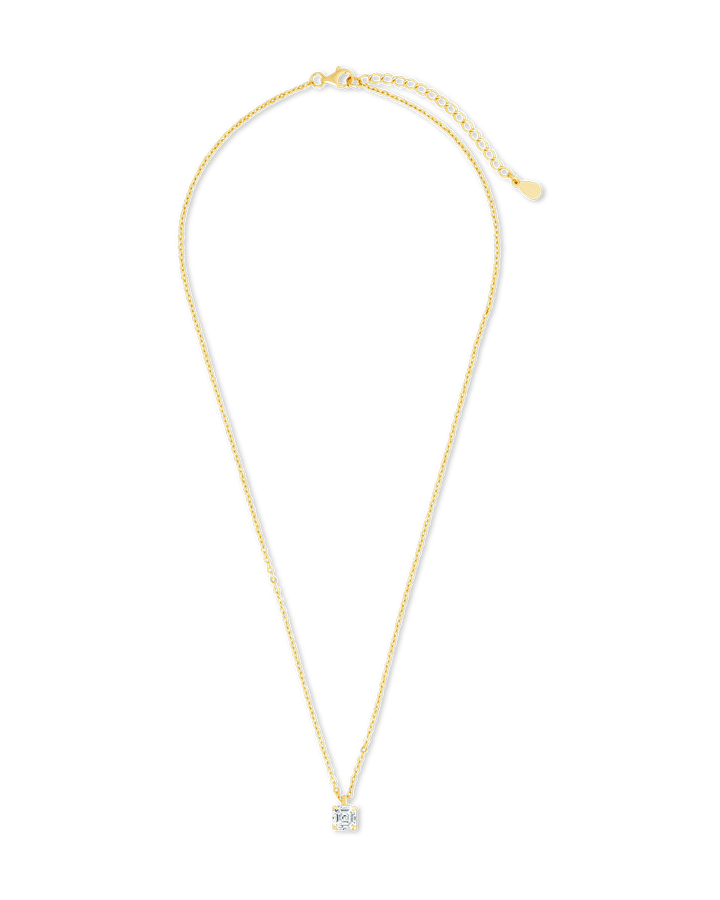 Asscher Prong Set Pendant