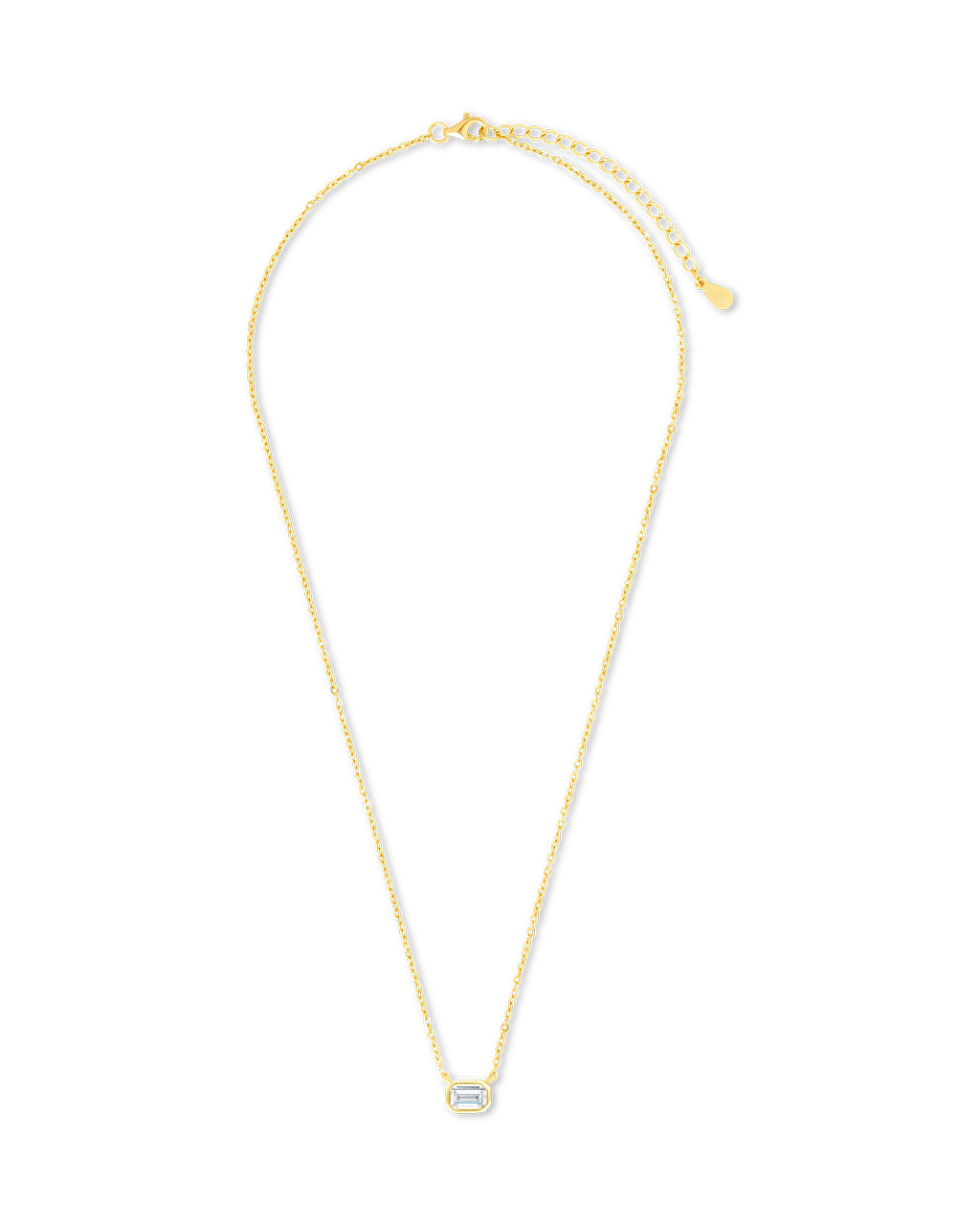 Emerald Bezel Set Pendant