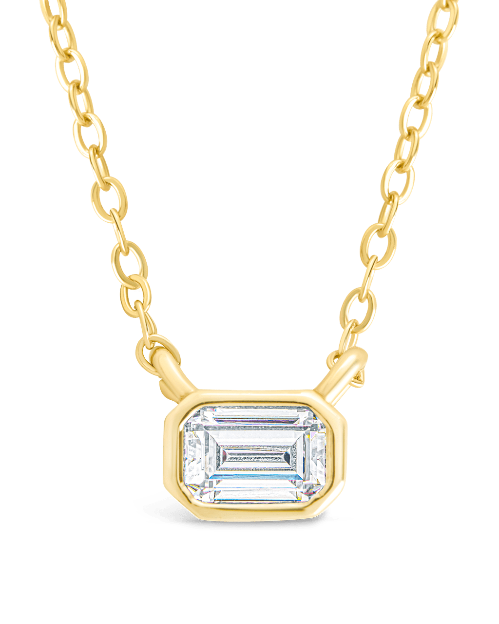 Emerald Bezel Set Pendant