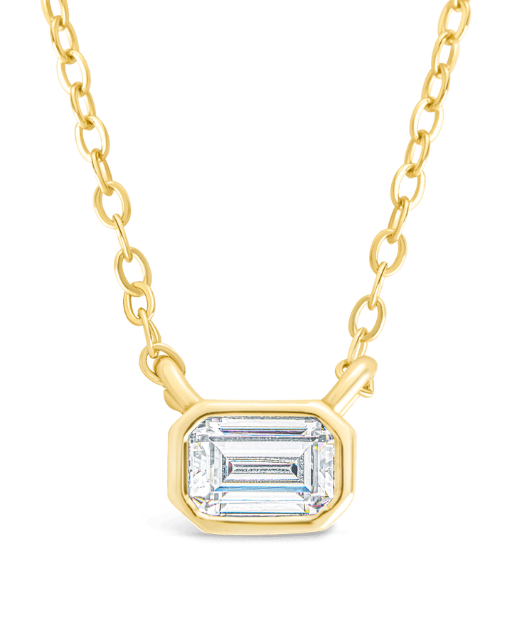 Emerald Bezel Set Pendant