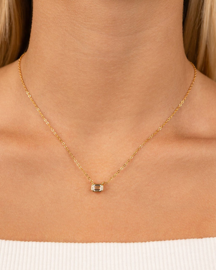 Emerald Bezel Set Pendant