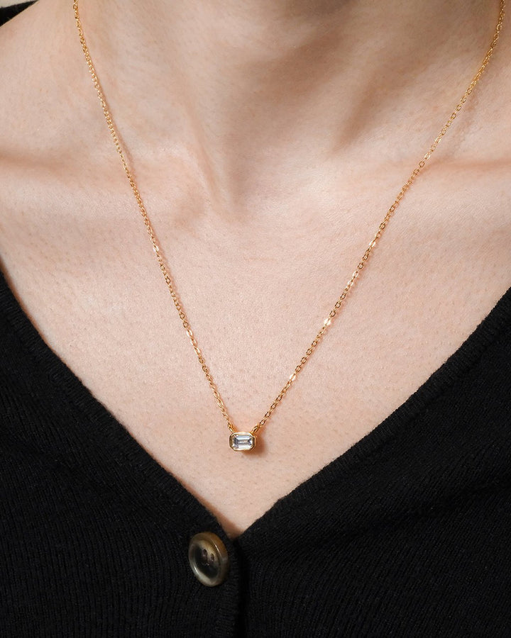 Emerald Bezel Set Pendant