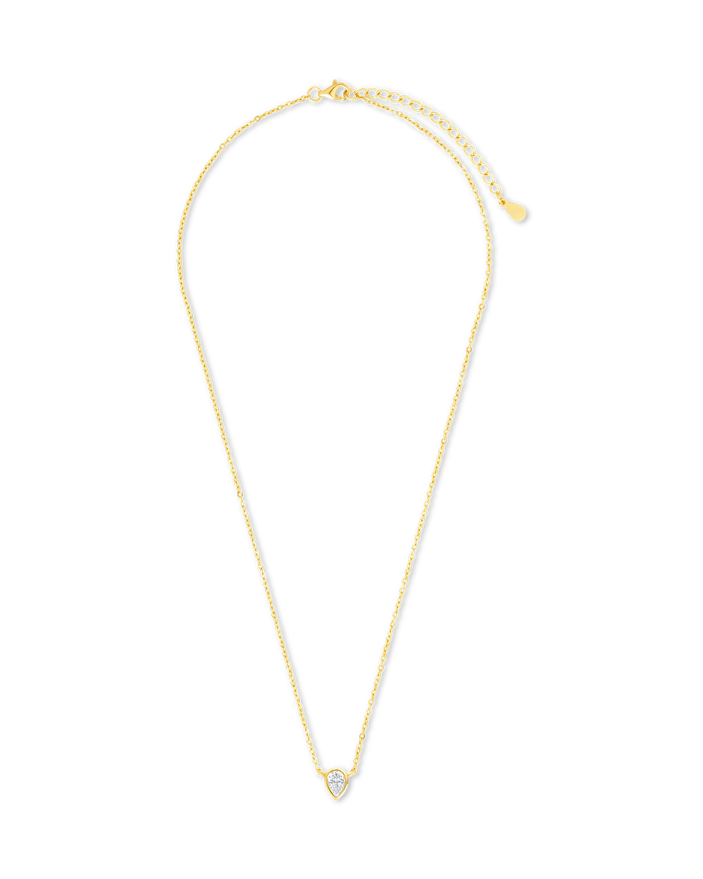 Pear Bezel Set Pendant