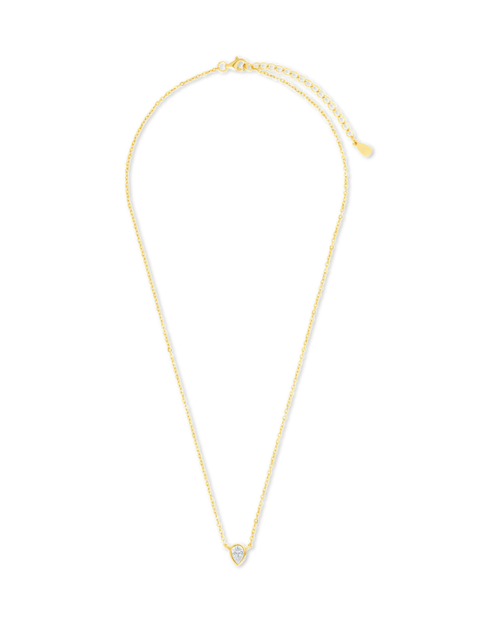 Pear Bezel Set Pendant