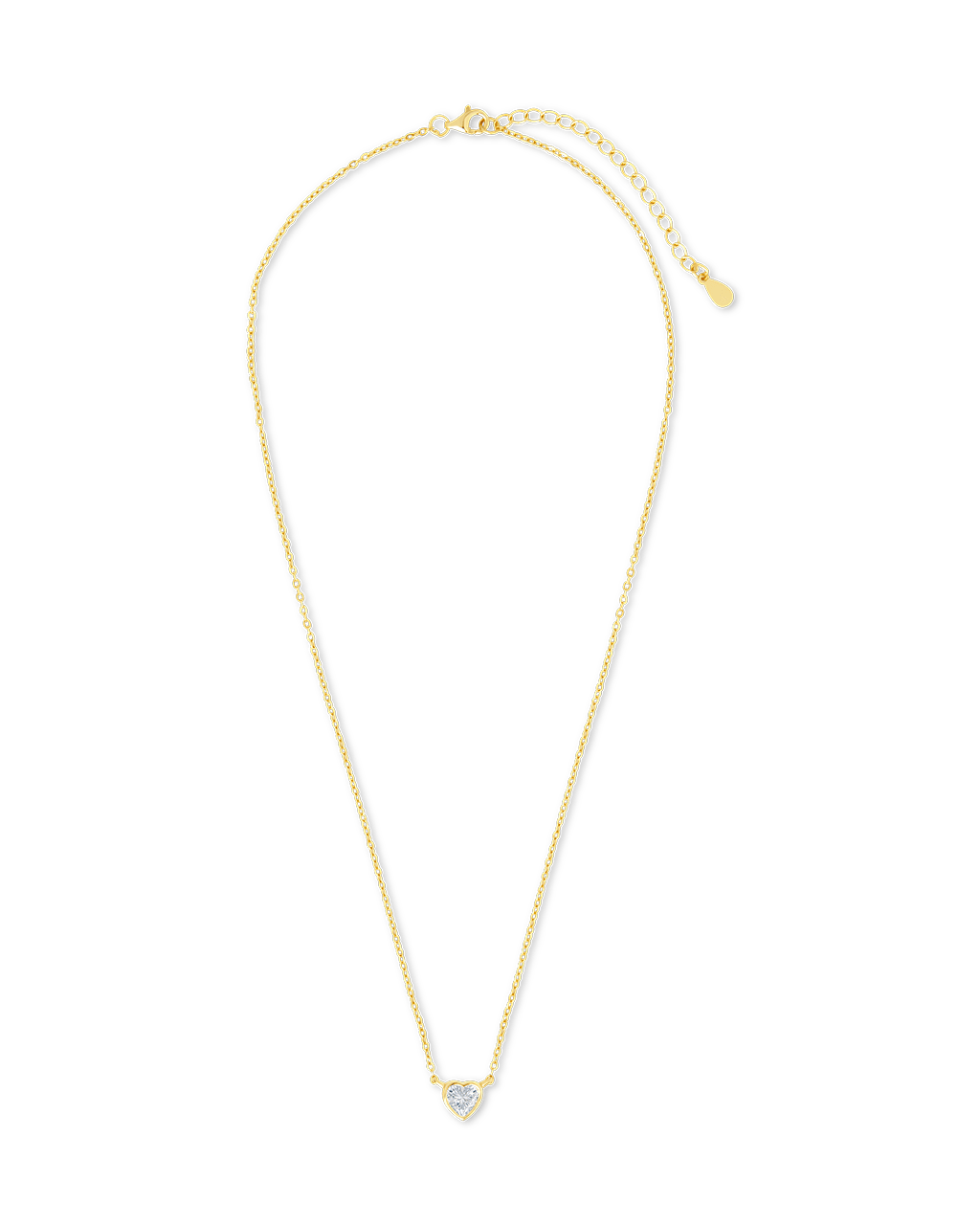 Heart Bezel Set Pendant