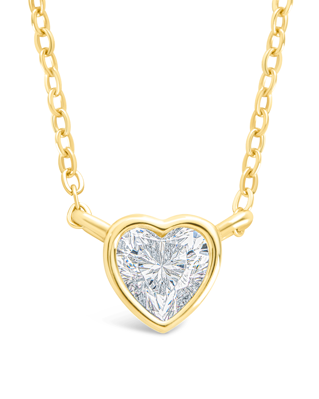Heart Bezel Set Pendant