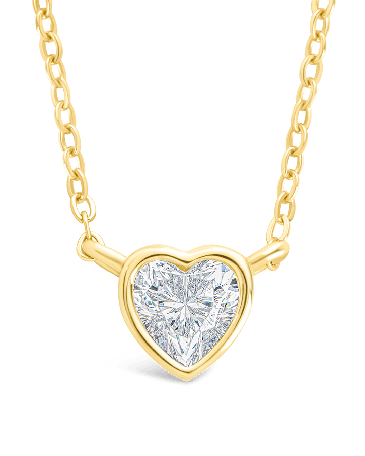 Heart Bezel Set Pendant