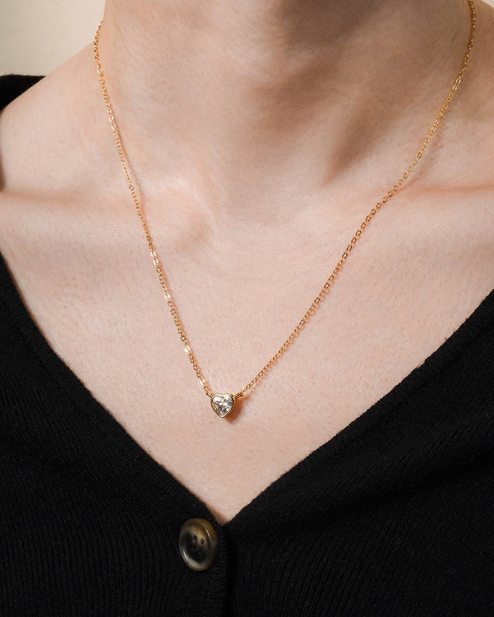 Heart Bezel Set Pendant