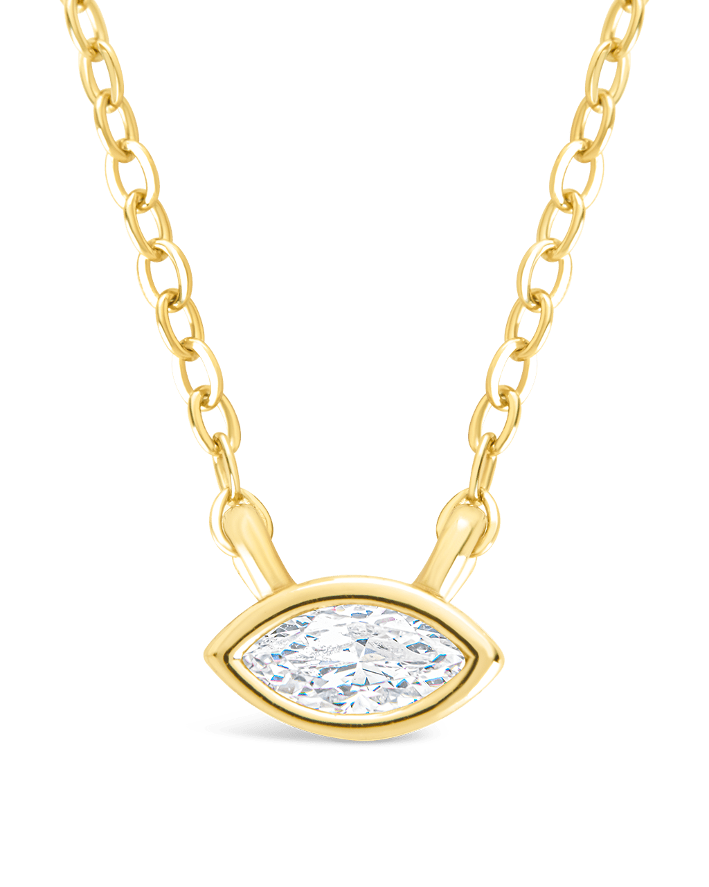 Marquise Bezel Set Pendant