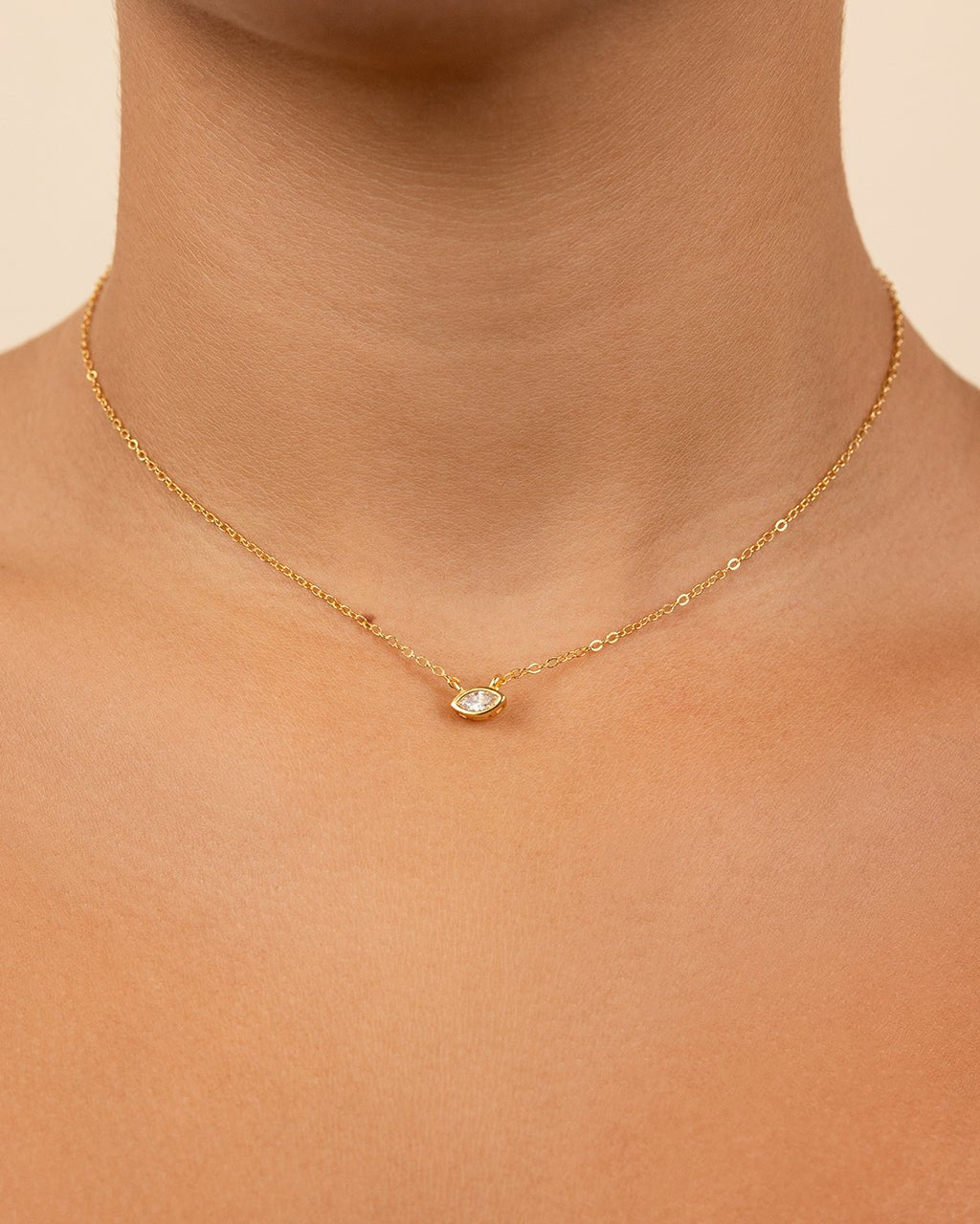 Marquise Bezel Set Pendant