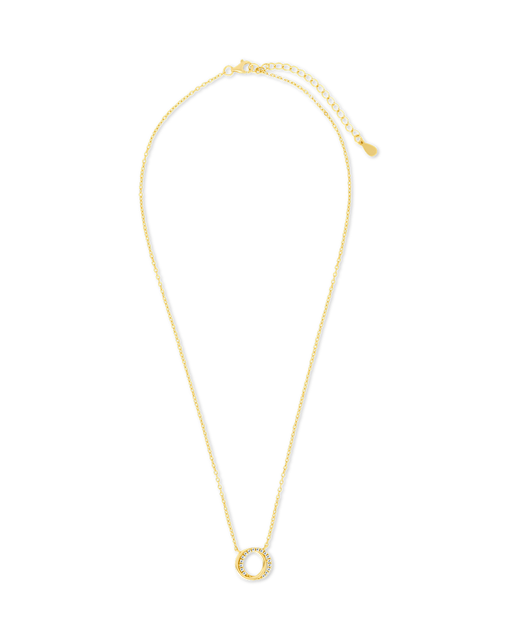 CZ Interlocking Circle Pendant