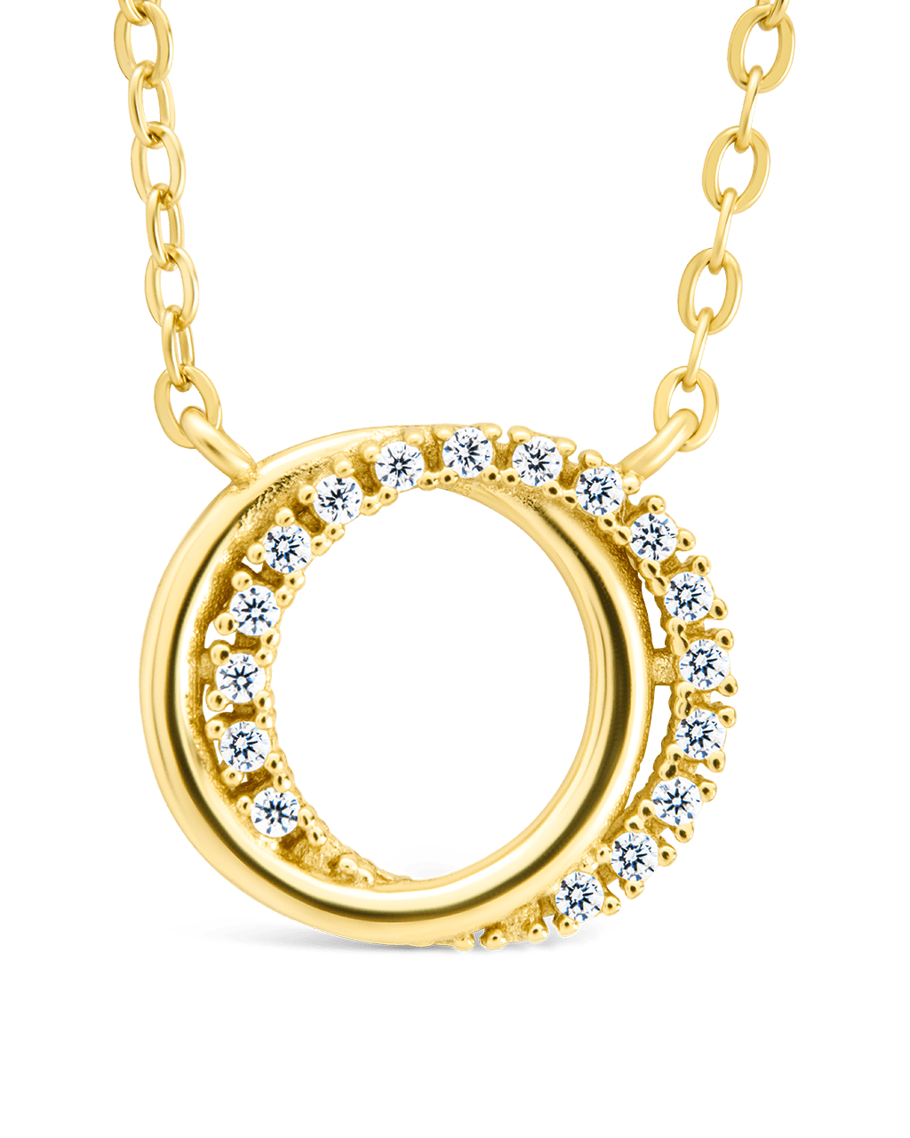 CZ Interlocking Circle Pendant