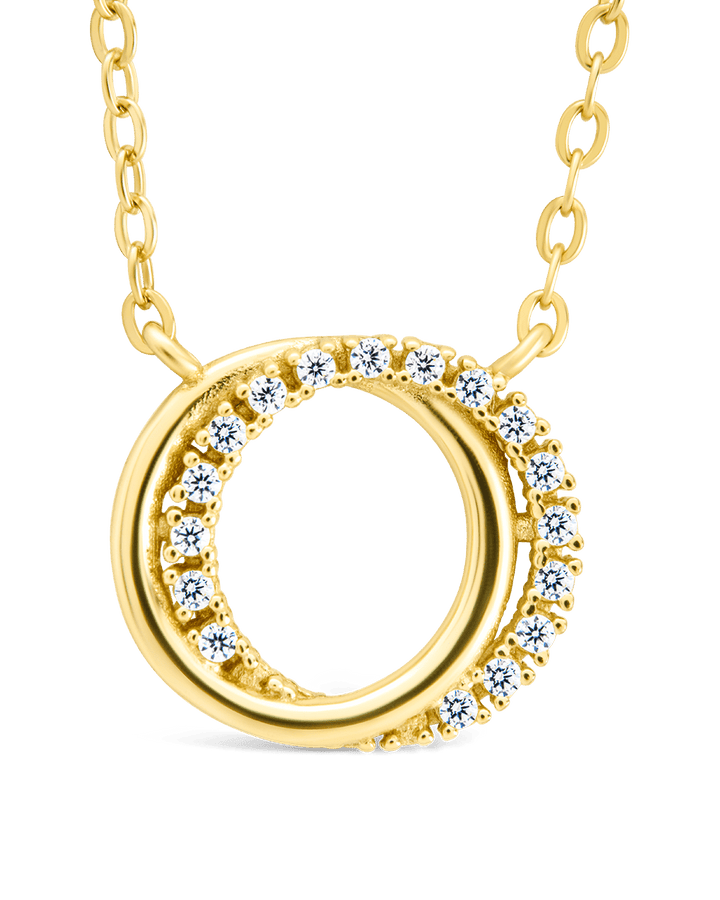CZ Interlocking Circle Pendant