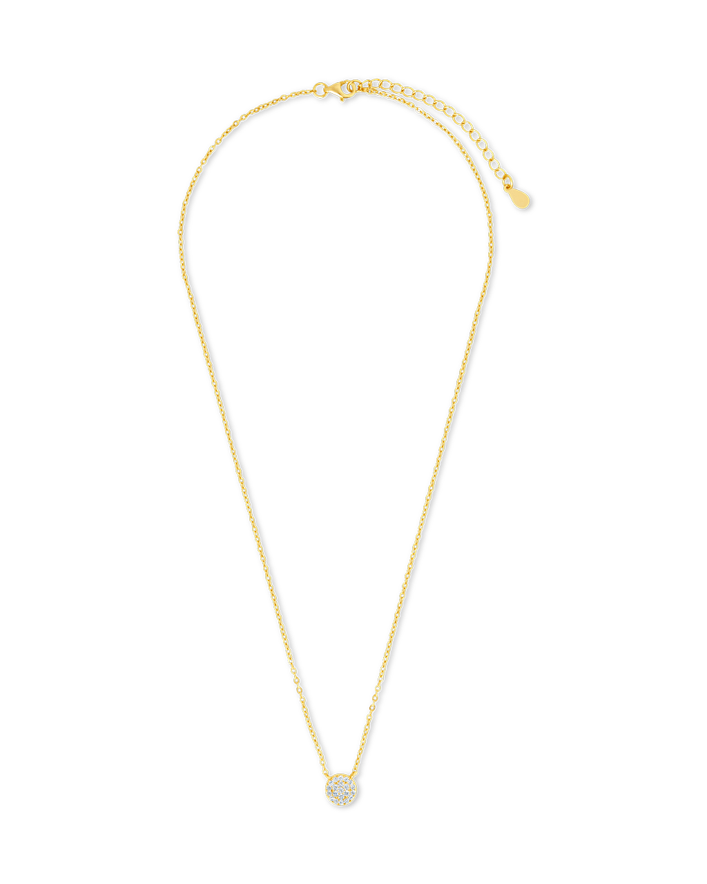 CZ Disc Pendant