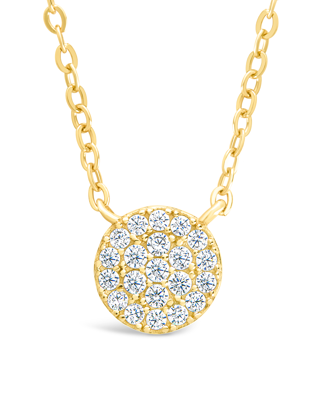 CZ Disc Pendant