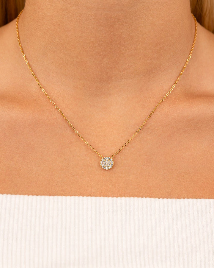 CZ Disc Pendant