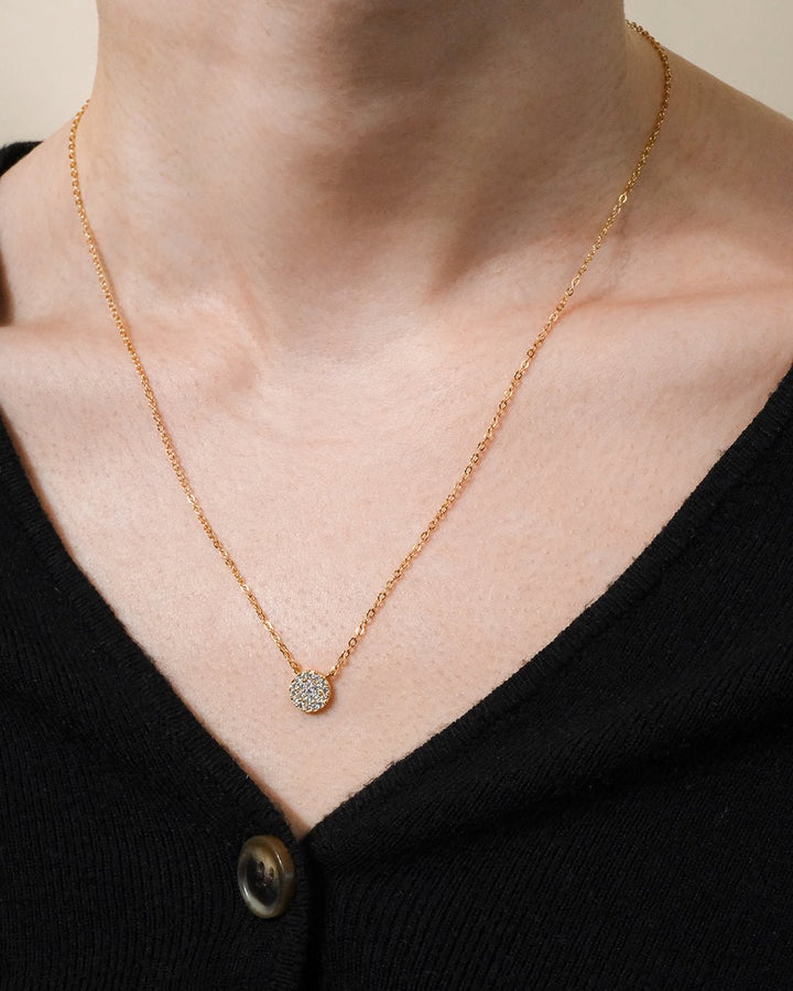 CZ Disc Pendant