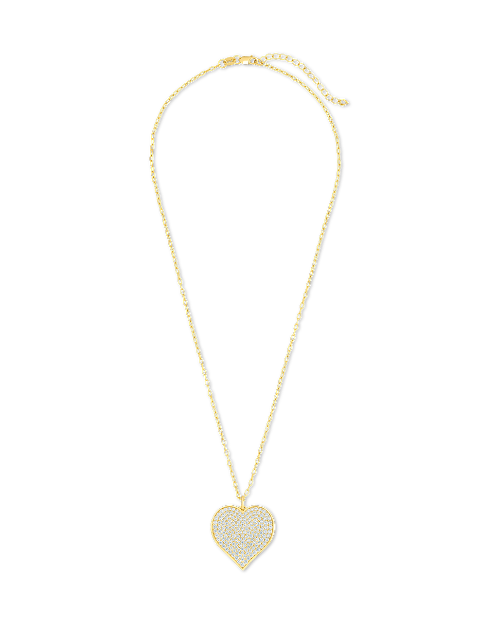 CZ Statement Heart Pendant