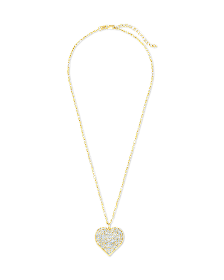 CZ Statement Heart Pendant