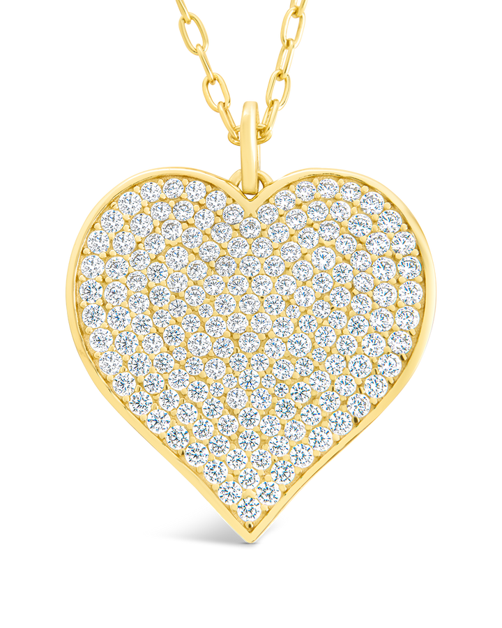 CZ Statement Heart Pendant