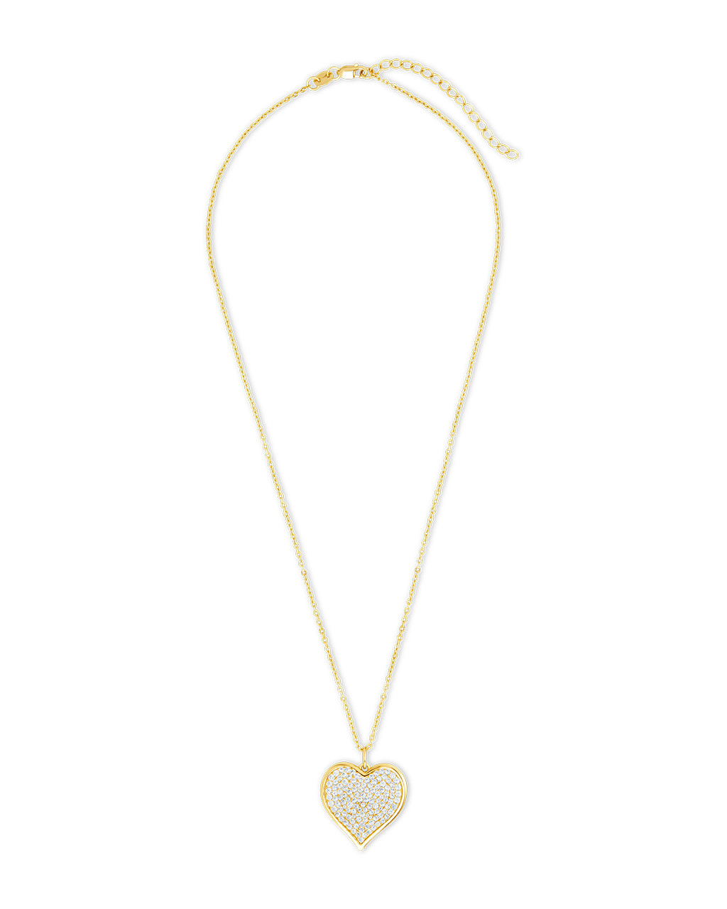 CZ Statement Heart Pendant