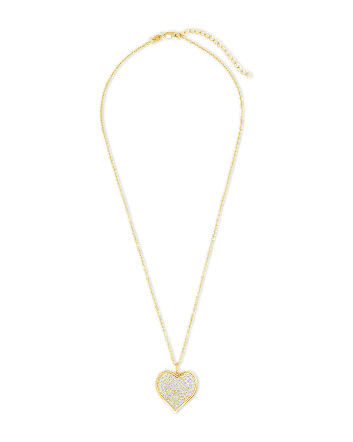 CZ Statement Heart Pendant