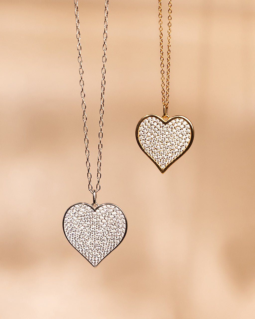 CZ Statement Heart Pendant
