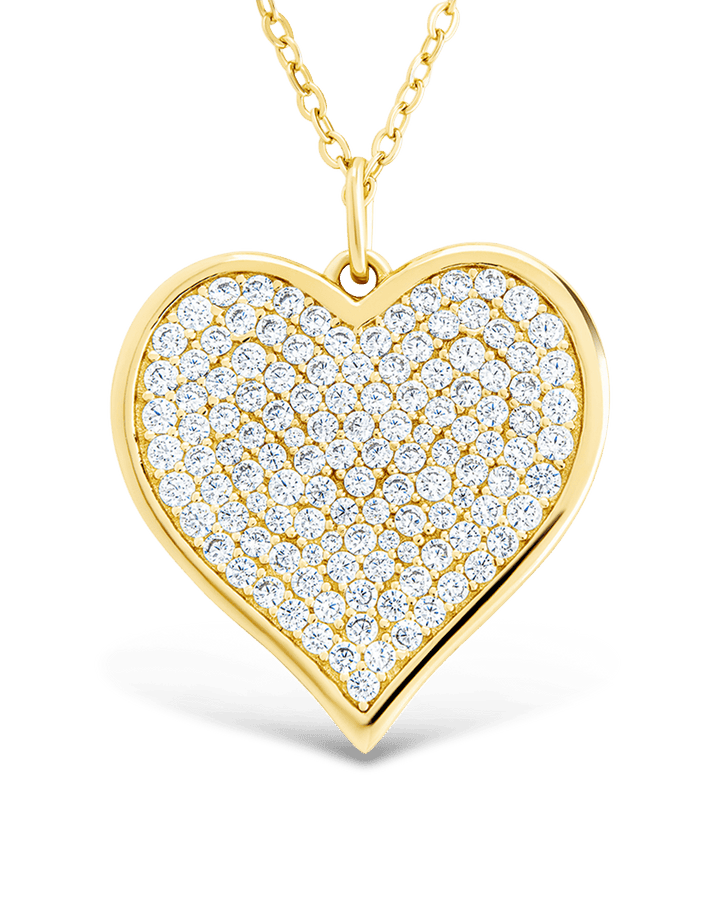 CZ Statement Heart Pendant