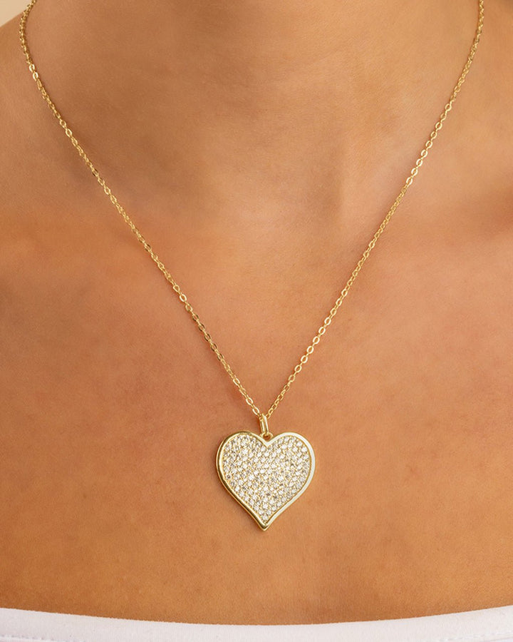 CZ Statement Heart Pendant