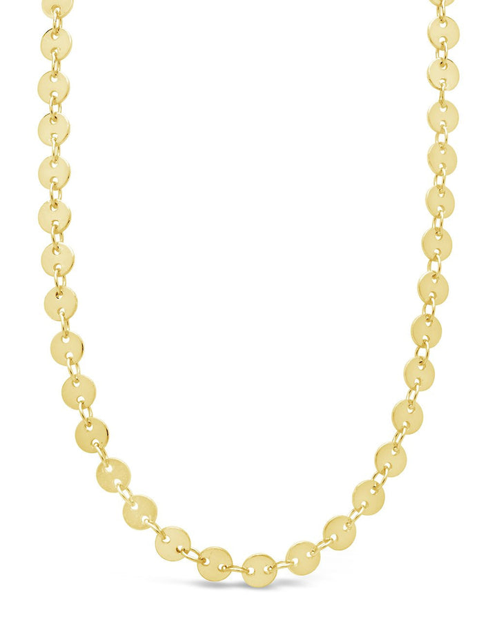 Mini Round Disk Chain Necklace