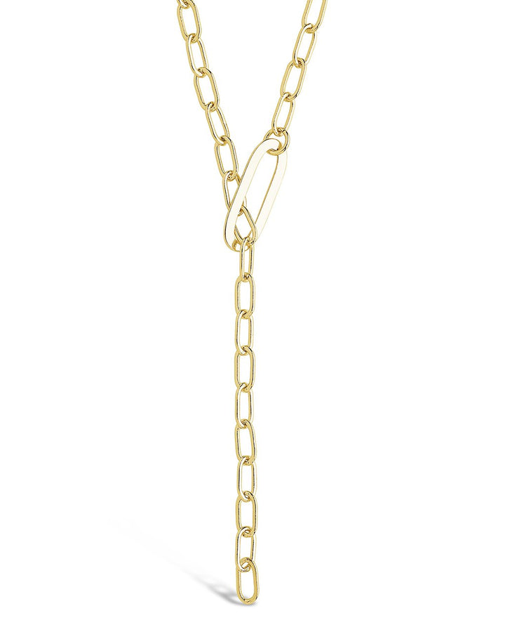 Chain Link Lariat Necklace by Sterling Forever