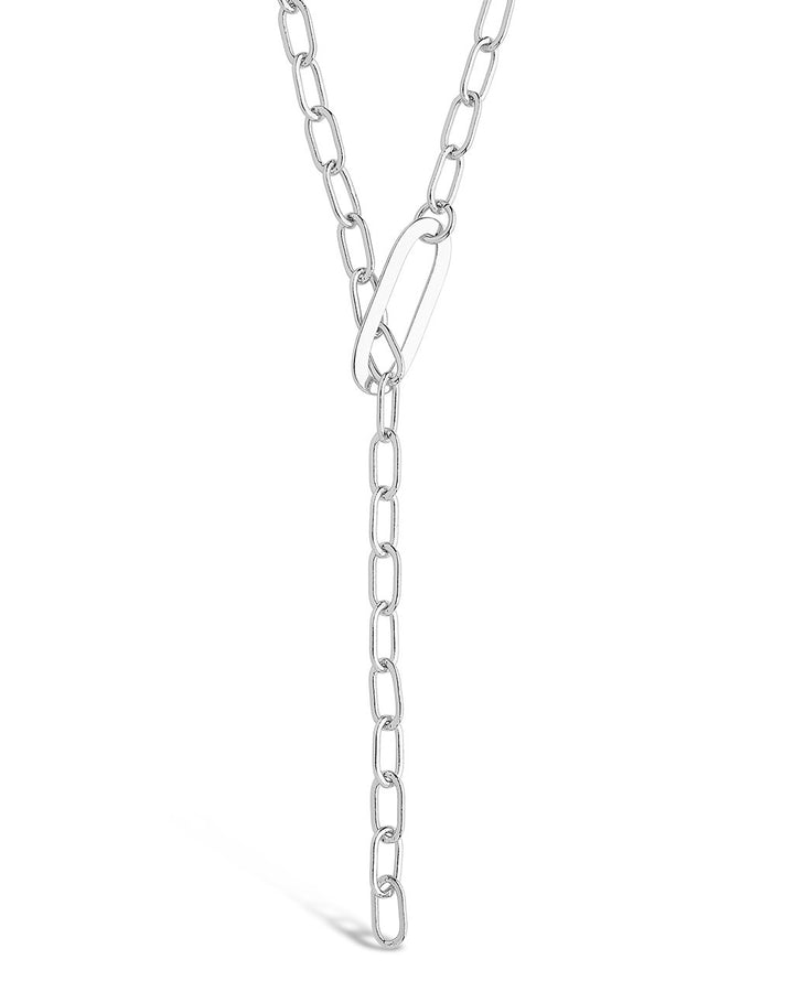 Chain Link Lariat Necklace by Sterling Forever