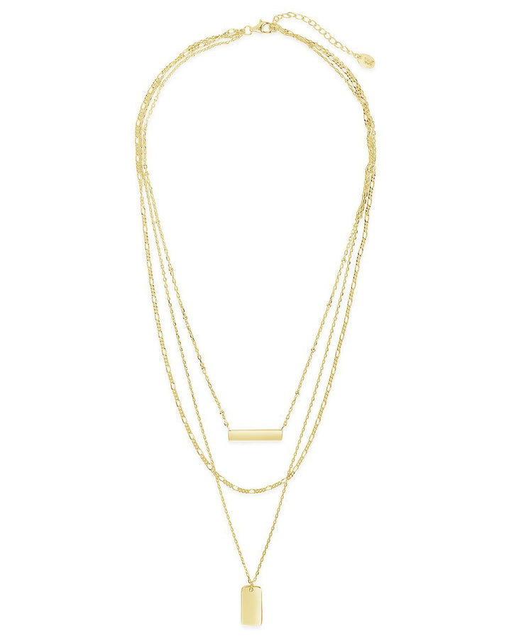 Triple Layered Bar Necklace by Sterling Forever