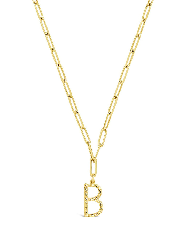 Braided Initial Pendant Necklace